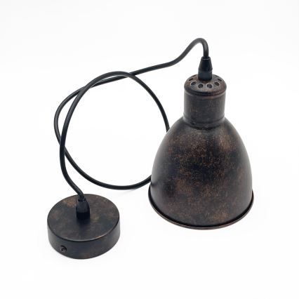 Brilagi - LED полилей на кабел RIDDY 1xE27/60W/230V меден/патина