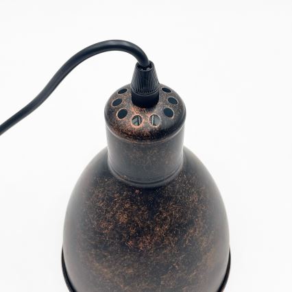 Brilagi - LED полилей на кабел RIDDY 1xE27/60W/230V меден/патина