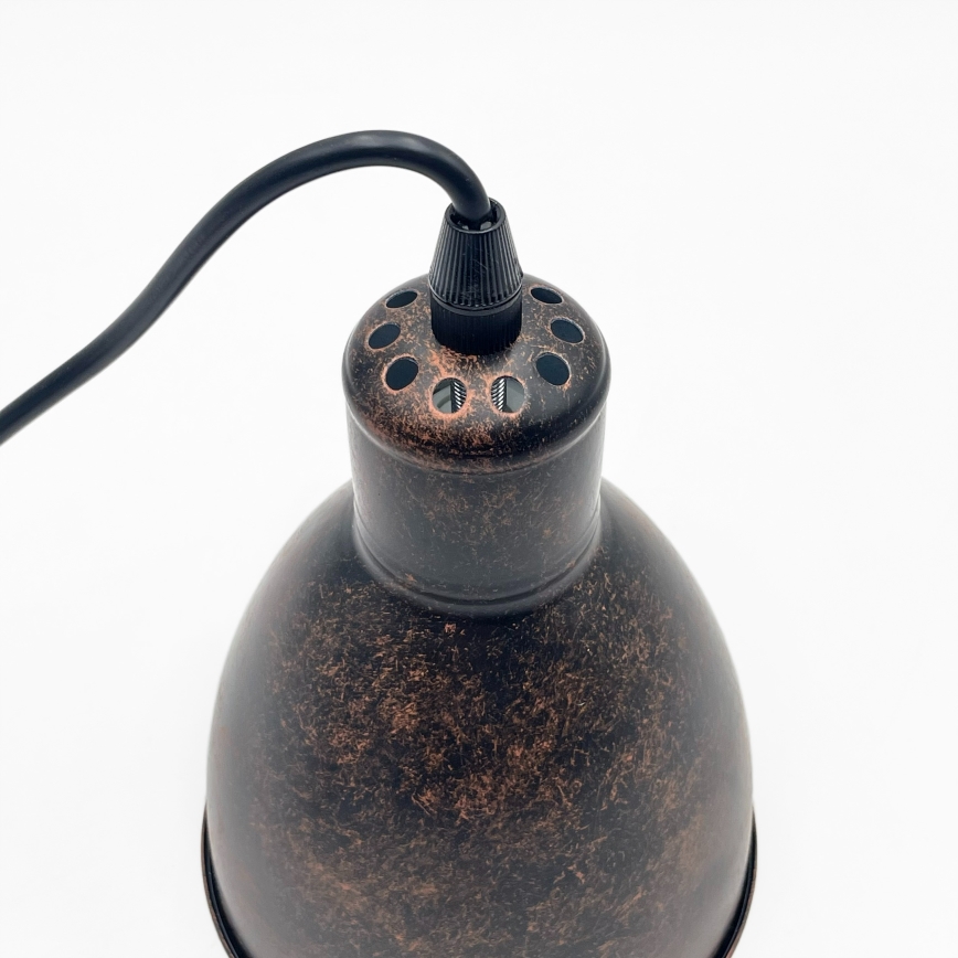 Brilagi - LED полилей на кабел RIDDY 1xE27/60W/230V меден/патина