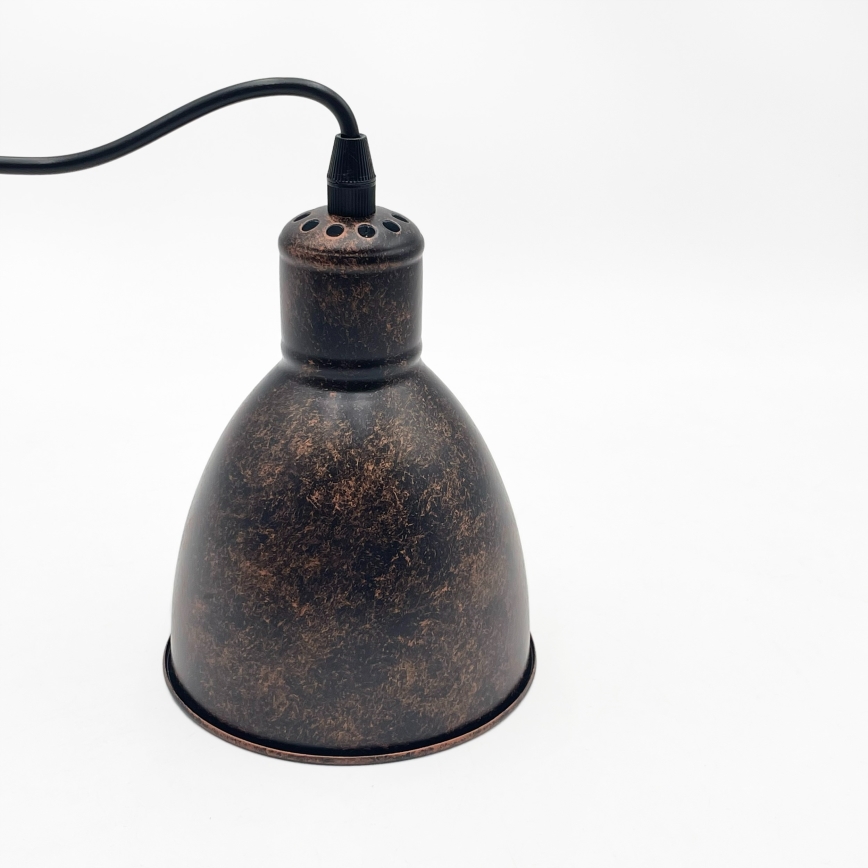 Brilagi - LED полилей на кабел RIDDY 1xE27/60W/230V меден/патина