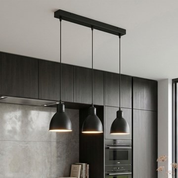 Brilagi - LED полилей на кабел RIDDY 3xE27/60W/230V черен