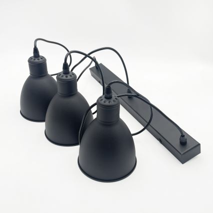 Brilagi - LED полилей на кабел RIDDY 3xE27/60W/230V черен