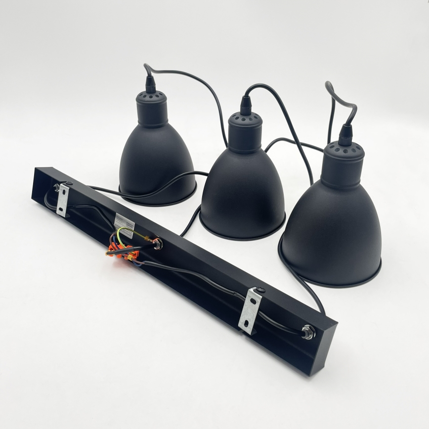Brilagi - LED полилей на кабел RIDDY 3xE27/60W/230V черен