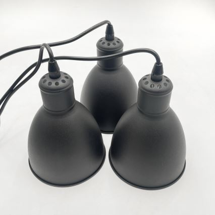 Brilagi - LED полилей на кабел RIDDY 3xE27/60W/230V черен