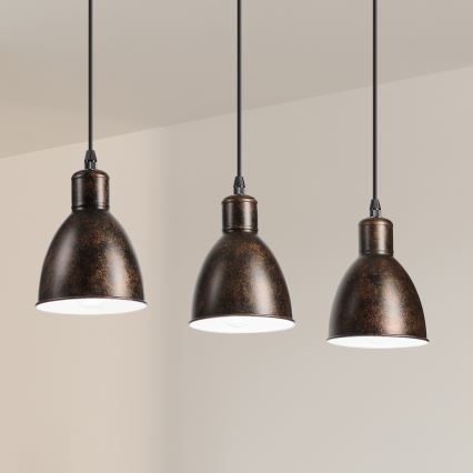 Brilagi - LED полилей на кабел RIDDY 3xE27/60W/230V меден/патина