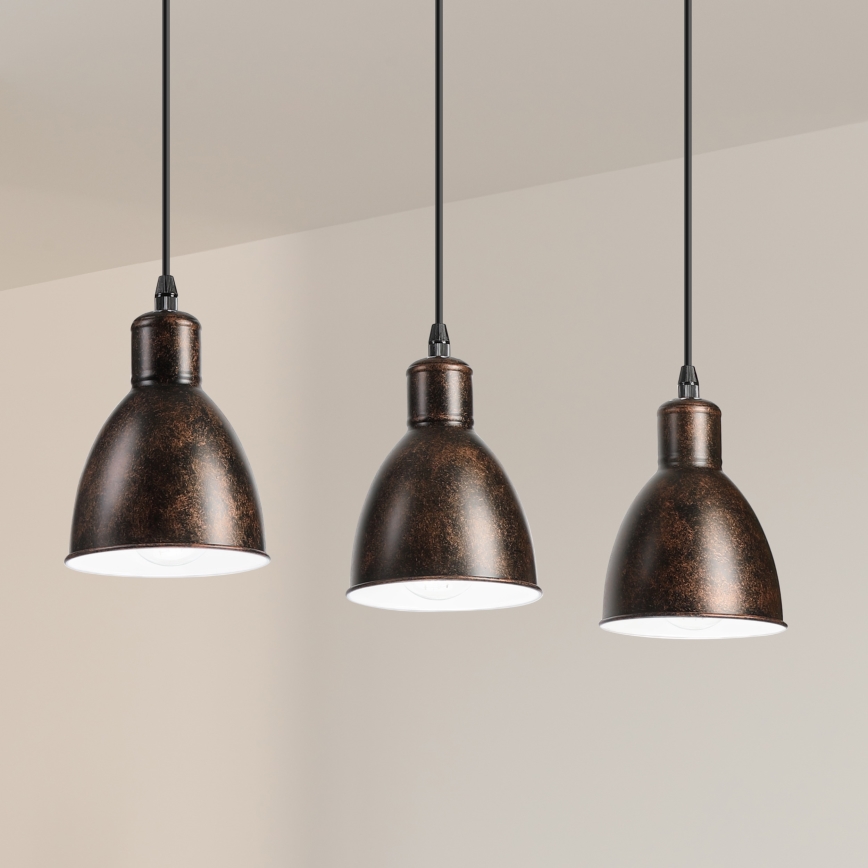 Brilagi - LED полилей на кабел RIDDY 3xE27/60W/230V меден/патина
