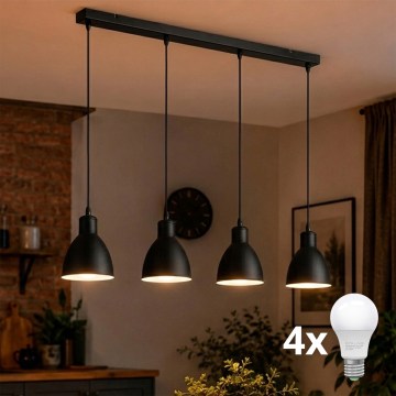 Brilagi - LED полилей на кабел RIDDY 4xE27/60W/230V черен
