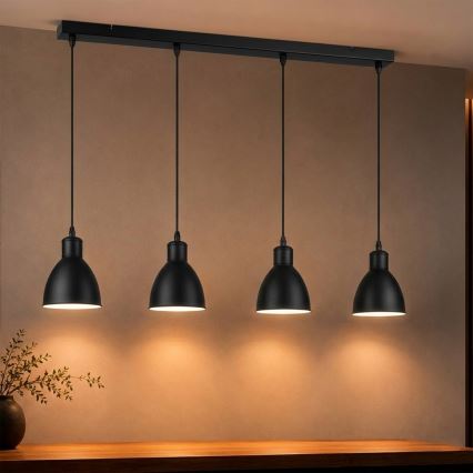 Brilagi - LED полилей на кабел RIDDY 4xE27/60W/230V черен