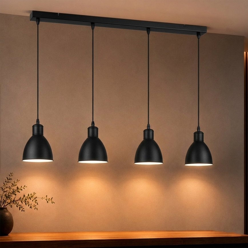 Brilagi - LED полилей на кабел RIDDY 4xE27/60W/230V черен
