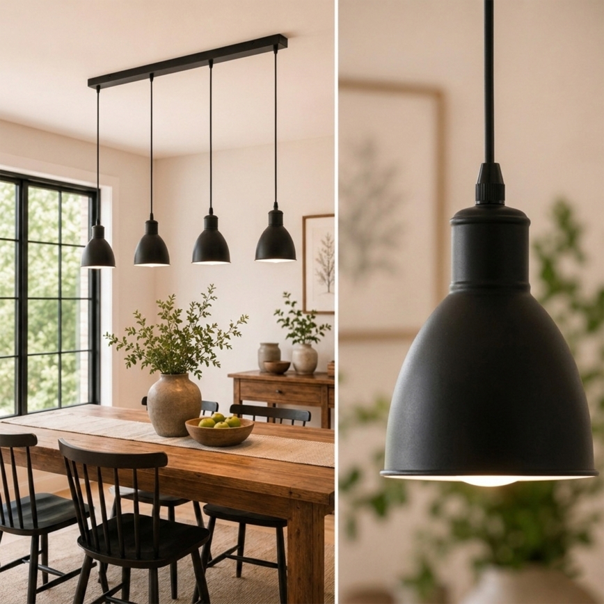 Brilagi - LED полилей на кабел RIDDY 4xE27/60W/230V черен