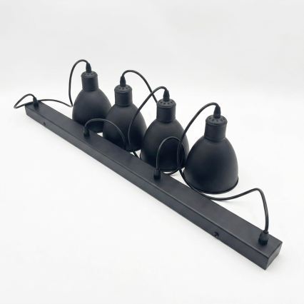 Brilagi - LED полилей на кабел RIDDY 4xE27/60W/230V черен