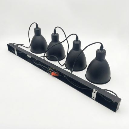 Brilagi - LED полилей на кабел RIDDY 4xE27/60W/230V черен