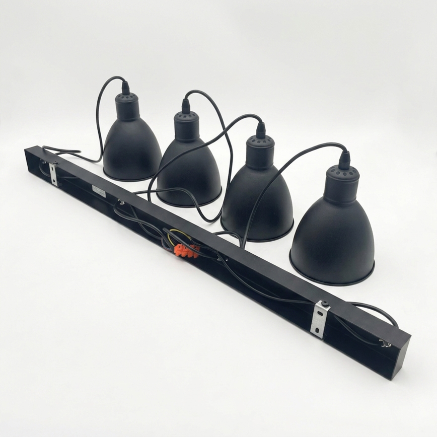 Brilagi - LED полилей на кабел RIDDY 4xE27/60W/230V черен