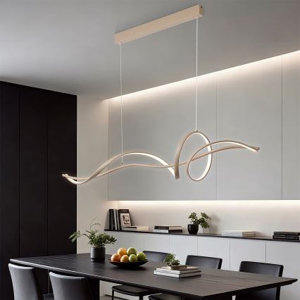 Brilagi - Димируем LED полилей на кабел SIGNATURE LED/55W/230V 3000-6000K 120x23 cm бежов + дистанционно управление