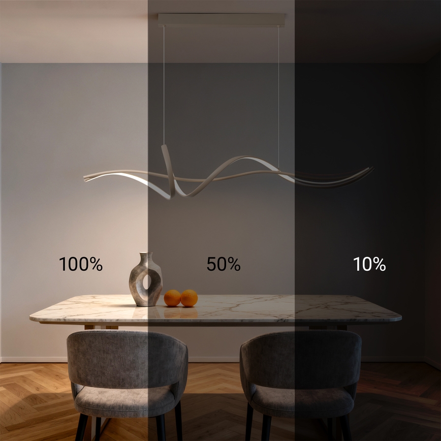 Brilagi - Димируем LED полилей на кабел SIGNATURE LED/55W/230V 3000-6000K 120x23 cm бежов + дистанционно управление
