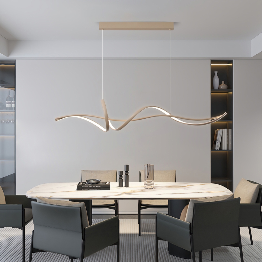 Brilagi - Димируем LED полилей на кабел SIGNATURE LED/55W/230V 3000-6000K 120x23 cm бежов + дистанционно управление