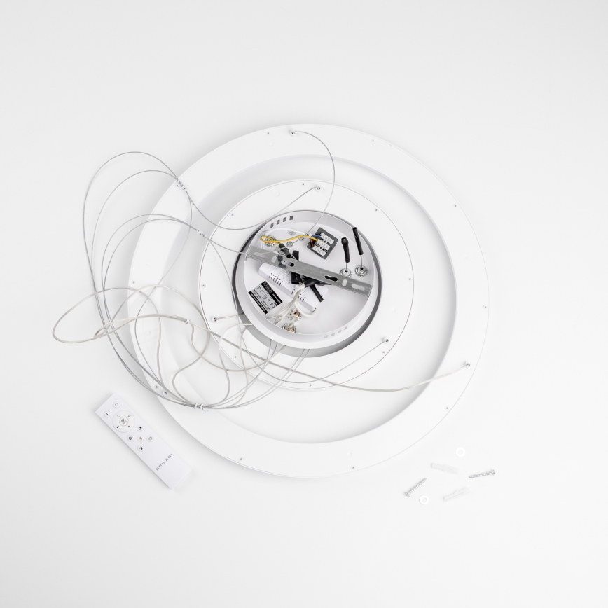 Brilagi - Полилей на кабел с възможност за димиране FALCON SLIM LED/68W/230V 3000-6500K Ø 50 см бял + дистанционно управление