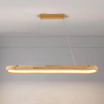 Brilagi - LED полилей на кабел UMEA WOOD LED/40W/230V 90x22 cm дърво