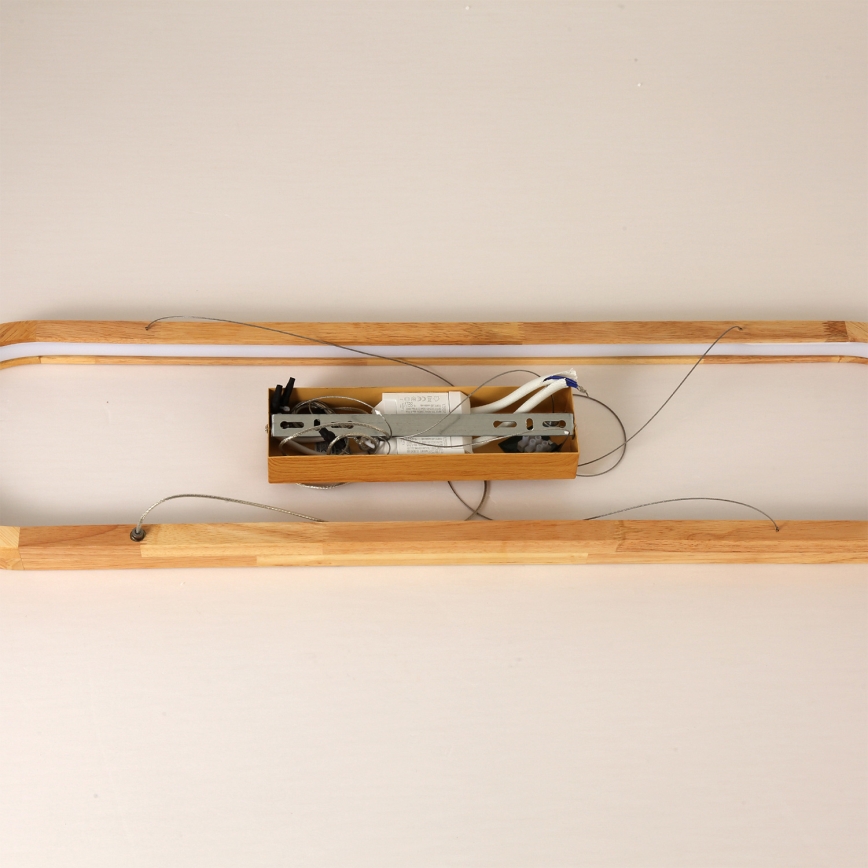 Brilagi - LED полилей на кабел UMEA WOOD LED/40W/230V 90x22 cm дърво