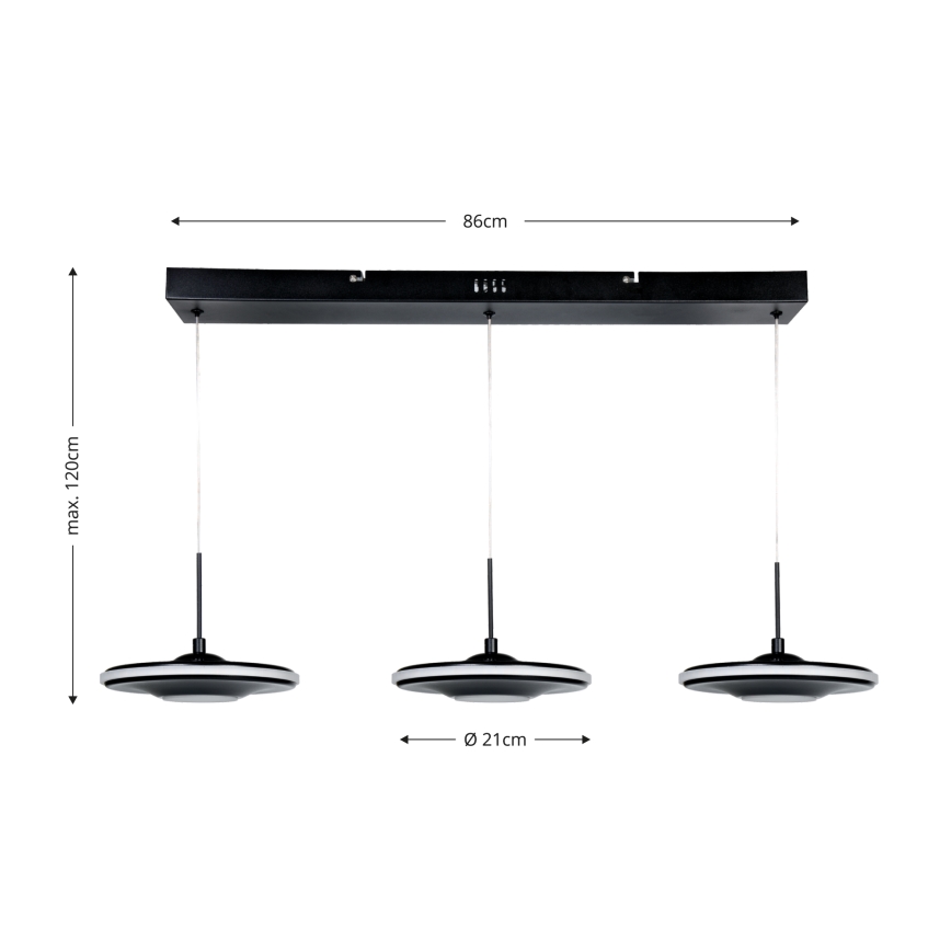 Brilagi - LED полилей на кабел VERANO 3xLED/15W/230V