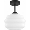 BRILAGI - LED Полилей RETRO GLASS 1xE27/60W/230V Ø 20 cm черно/бяло