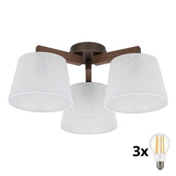 BRILAGI - LED полилей с повърхностен монтаж LATTE 3xE27/15W/230V бор/бял