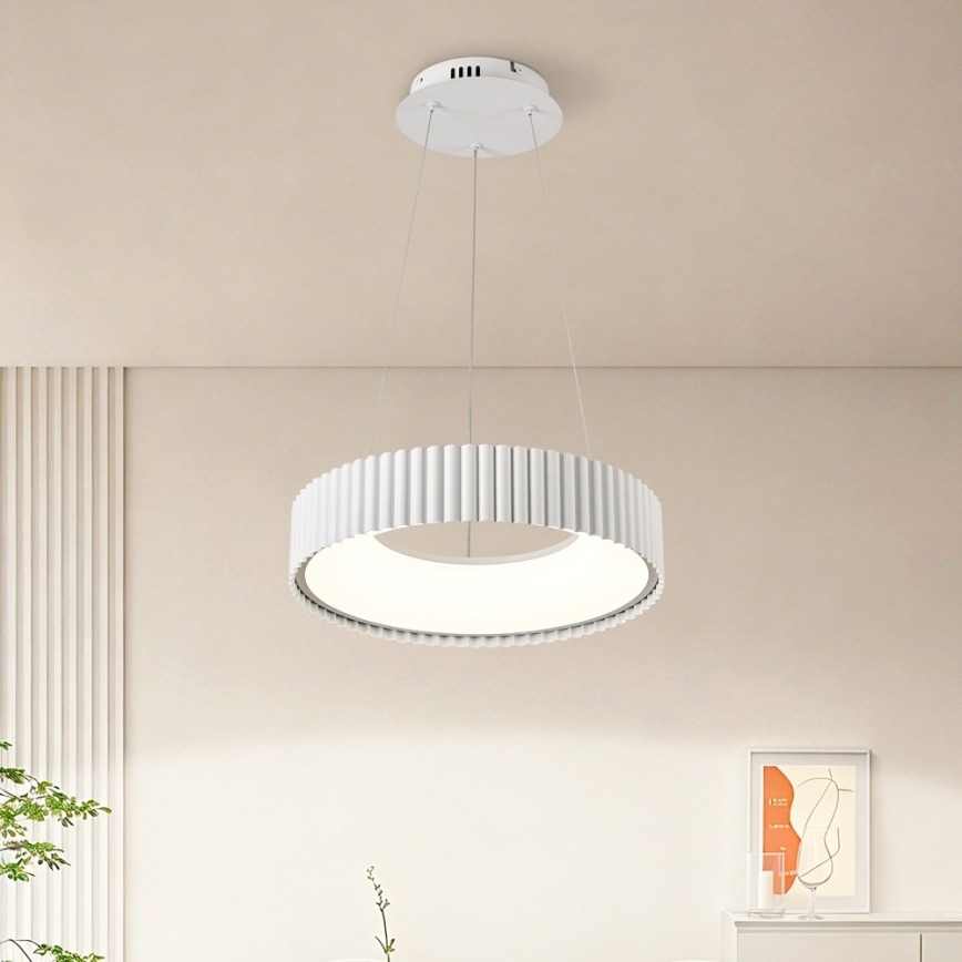 Brilagi - LED полилей за окачване на кабел FALCON MODERN LED/30W/230V 3000–6000K Ø 40 см бял + дистанционно управление