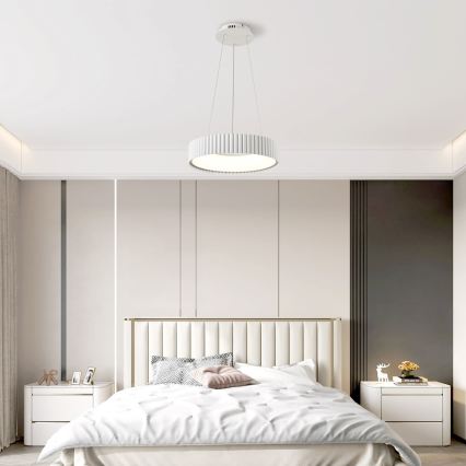 Brilagi - LED полилей за окачване на кабел FALCON MODERN LED/30W/230V 3000–6000K Ø 40 см бял + дистанционно управление
