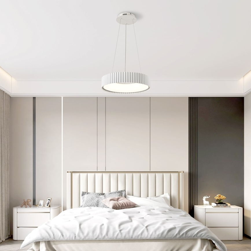 Brilagi - LED полилей за окачване на кабел FALCON MODERN LED/30W/230V 3000–6000K Ø 40 см бял + дистанционно управление