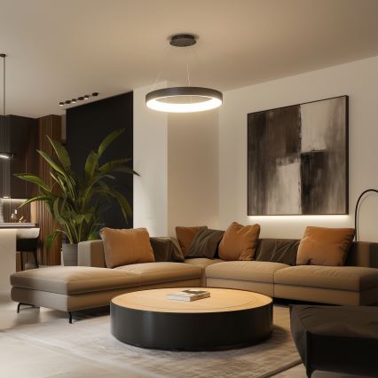 Brilagi - LED димируем полилей на кабел FALCON II LED/99W/230V 3000-6500K Ø 60 см черен + дистанционно управление