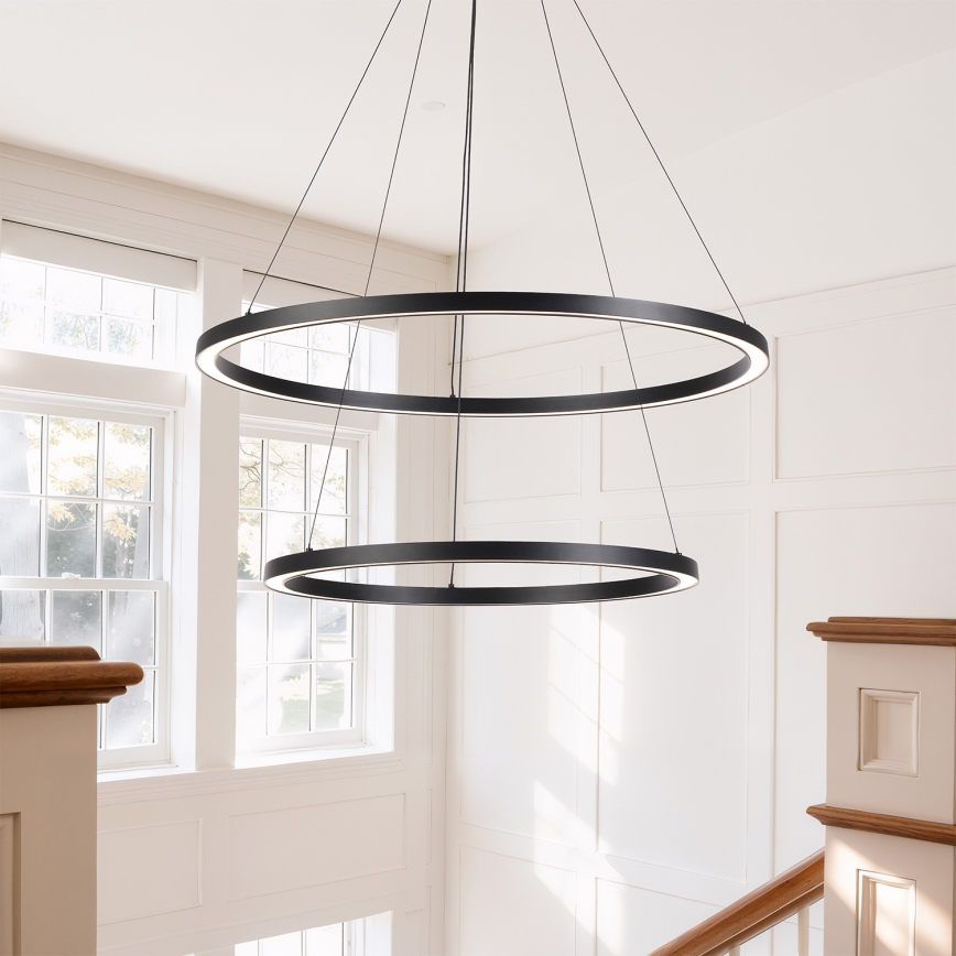 Brilagi - LED димируем полилей на кабел PORTOFINO LED/98W/230V 3000-6000K Ø 80 см черен + дистанционно управление