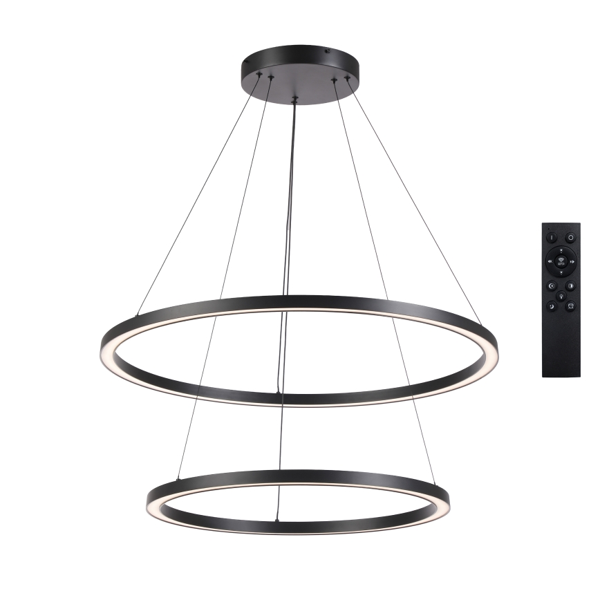 Brilagi - LED димируем полилей на кабел PORTOFINO LED/98W/230V 3000-6000K Ø 80 см черен + дистанционно управление