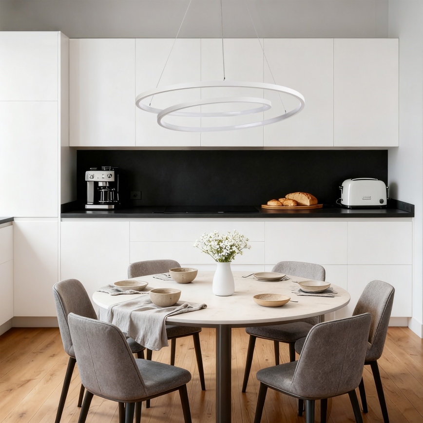 Brilagi - Димируем LED полилей на кабел TWISTER LED/75W/230V 3000-6000K Ø 70 cm бял + дистанционно управление