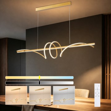 BRILAGI - LED полилей с възможност за димиране, окачен на кабел SIGNATURE LED/50W/230V 3000-6000K 120 cm златен + дистанционно управление