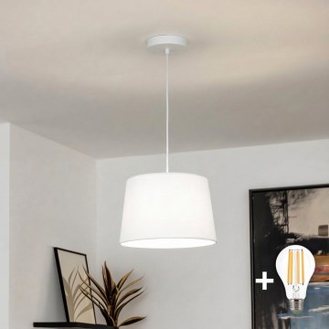 Brilagi - LED полилей с кабелно окачване CERIA 1xE27/40W/230V Ø 30 см, бял