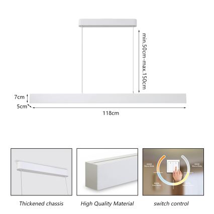 Brilagi - LED полилей на кабел SLEEKLINE LED/40W/230V 3000/4500/6000K бял