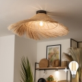 BRILAGI - LED полилей за директен монтаж CERIA BOHO 1xE27/40W/230V Ø 70 см, ратан