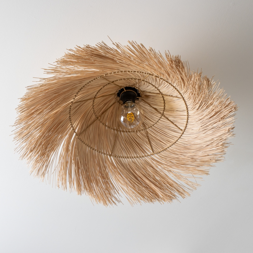 Brilagi - LED полилей за директен монтаж CERIA BOHO 1xE27/40W/230V Ø 70 см, ратан