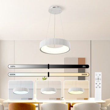Brilagi - LED полилей за окачване на кабел FALCON MODERN LED/30W/230V 3000–6000K Ø 40 см бял + дистанционно управление