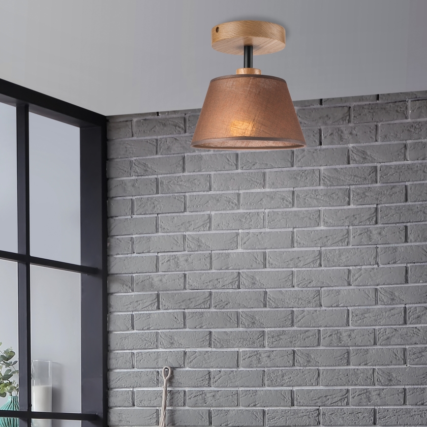 Brilagi - LED  Полилей за повърхностен монтаж ANTHONY 1xE14/60W/230V дъб/кафяв