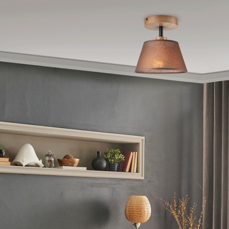 Brilagi - LED  Полилей за повърхностен монтаж ANTHONY 1xE14/60W/230V дъб/кафяв