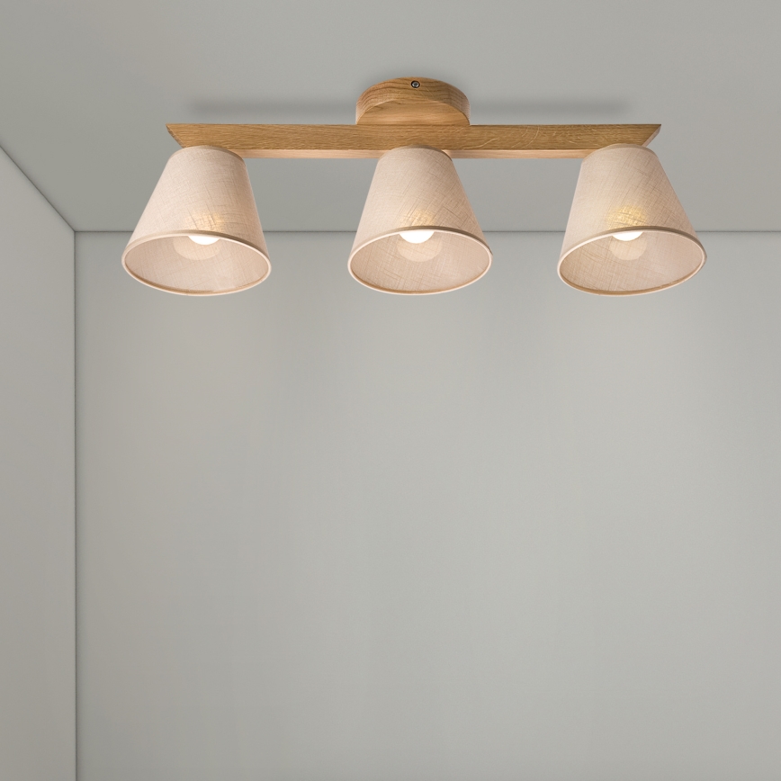 Brilagi - LED  Полилей за повърхностен монтаж ANTHONY 3xE14/40W/230V дъб/бежов