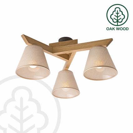 Brilagi - LED  Полилей за повърхностен монтаж ANTHONY 3xE14/40W/230V дъб/бежов