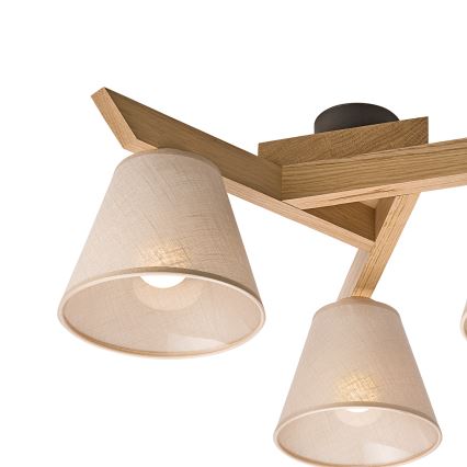 Brilagi - LED  Полилей за повърхностен монтаж ANTHONY 3xE14/40W/230V дъб/бежов