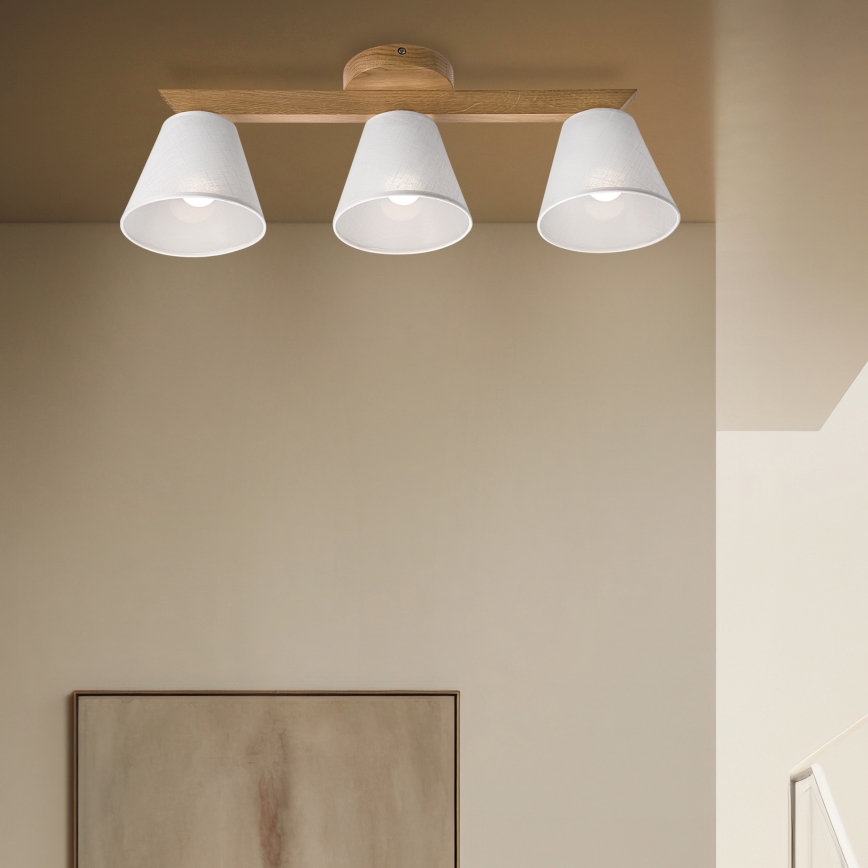 Brilagi - LED  Полилей за повърхностен монтаж ANTHONY 3xE14/40W/230V дъб/бял