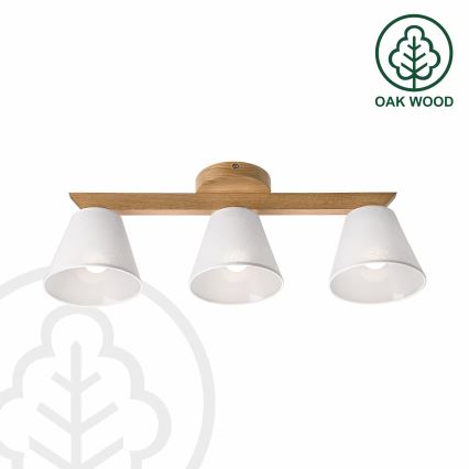 Brilagi - LED  Полилей за повърхностен монтаж ANTHONY 3xE14/40W/230V дъб/бял