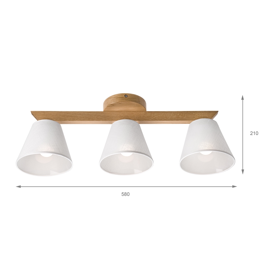 Brilagi - LED  Полилей за повърхностен монтаж ANTHONY 3xE14/40W/230V дъб/бял