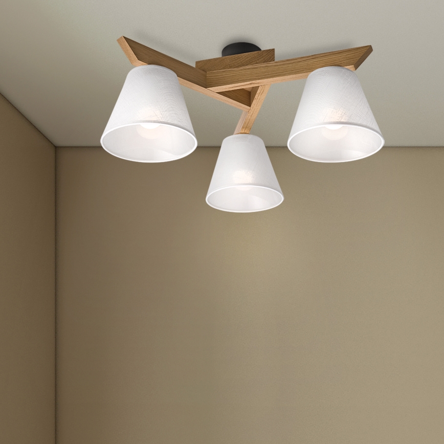 Brilagi - LED  Полилей за повърхностен монтаж ANTHONY 3xE14/40W/230V дъб/бял