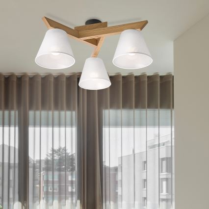 Brilagi - LED  Полилей за повърхностен монтаж ANTHONY 3xE14/40W/230V дъб/бял