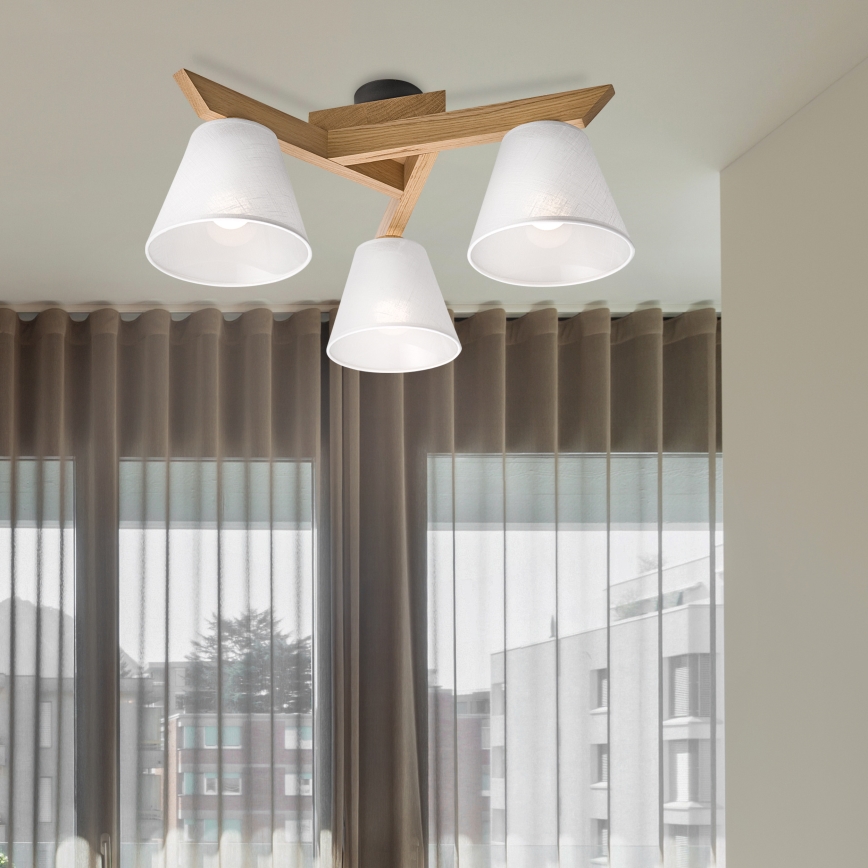 Brilagi - LED  Полилей за повърхностен монтаж ANTHONY 3xE14/40W/230V дъб/бял